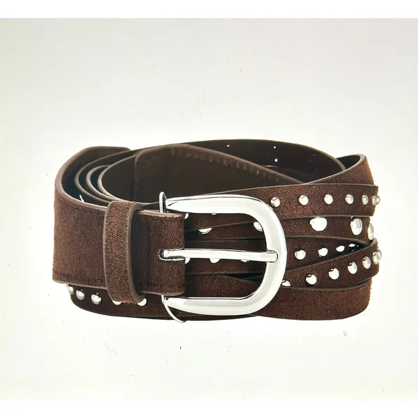 8 Other Reasons Suedette Studded Belt in Brown 43" - Image 5