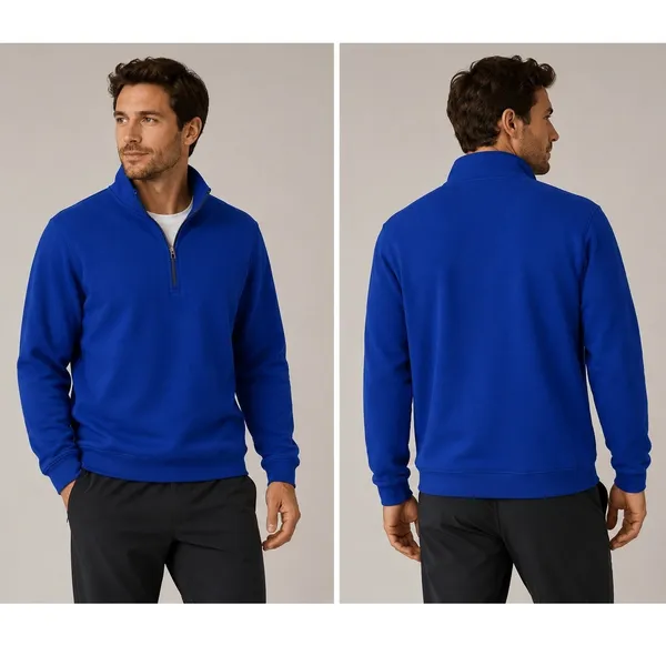 Lululemon Steady State Mens Small 1/2 Pullover Fleece Sweatshirt‎ Royal Blue - Image 2
