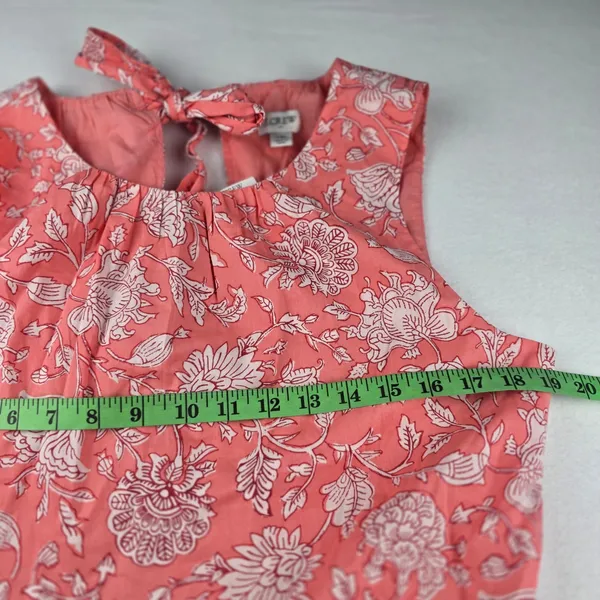 J.Crew 36G NWT BROKEN ZIPPER Floral Dress Sleeveless Tie Back Midi Pink Size‎ 10 - Image 6