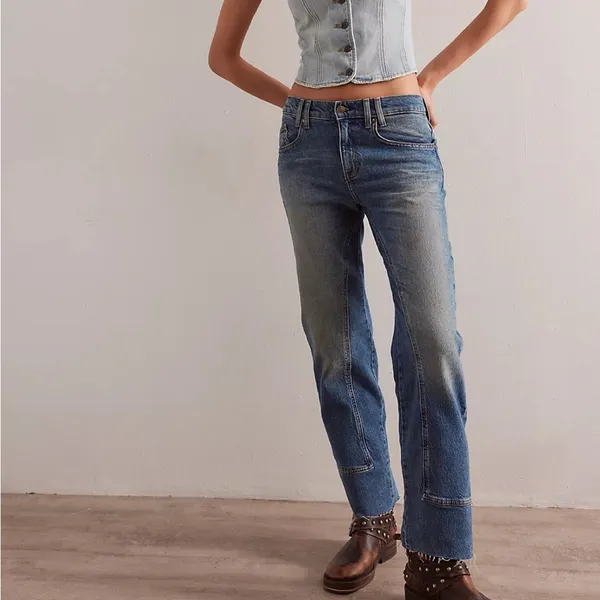 Free People We The Free Risk Taker Mid-Rise Jeans - Image 9