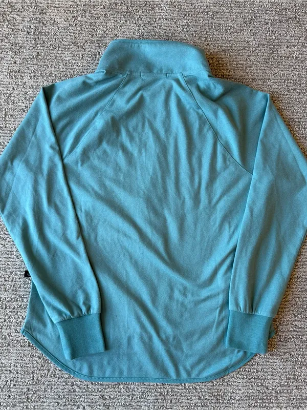 Swannies‎ Golf Women's Teal Quilted Panel Pullover Sweater Comfort Size Small - Image 2