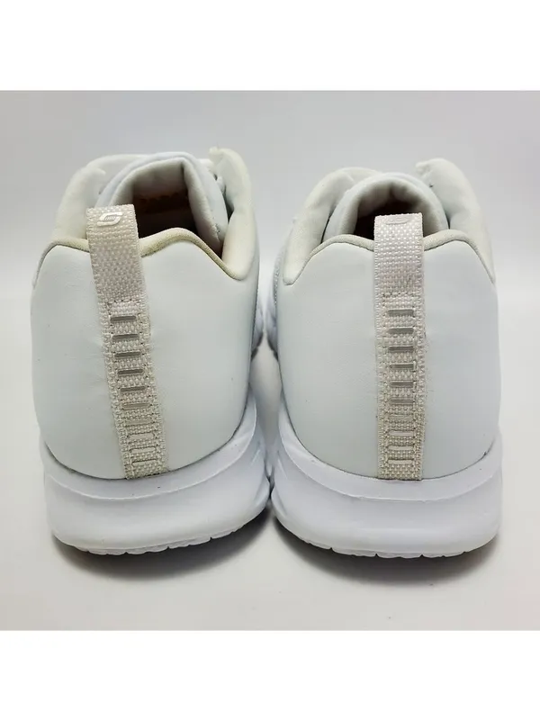 Skechers Flex Work Slip Resistant Memory Foam Eldred Dewey Athletic White Sz 8.5 - Image 3