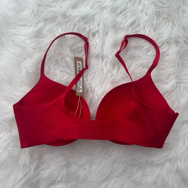 Skims Ultimate Pushup Plunge Bra Cayenne Size 32D - Image 5