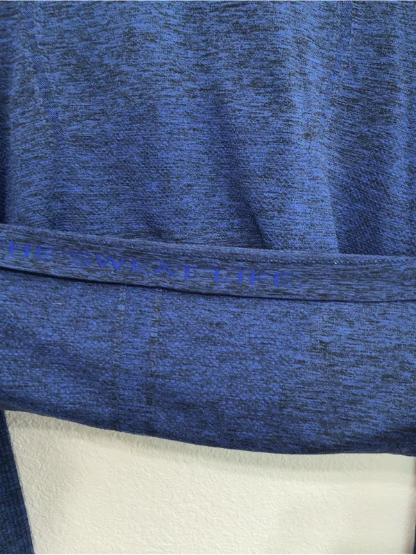 lululemon athletica Women's Blue Heather Long Sleeve Muscle Tee - Image 3