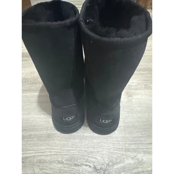 UGG Australia Ultimate Short Black Suede Shearling Boots Womens 9 US - Image 5
