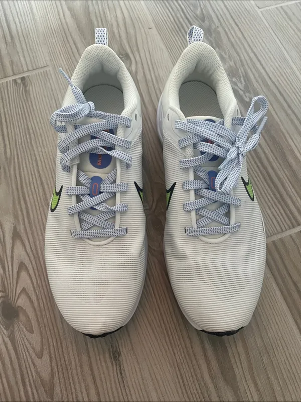 Nike Downshifter 12 Running Sneakers (Sz 8.5) Summit White/ Lime Blast - Image 3