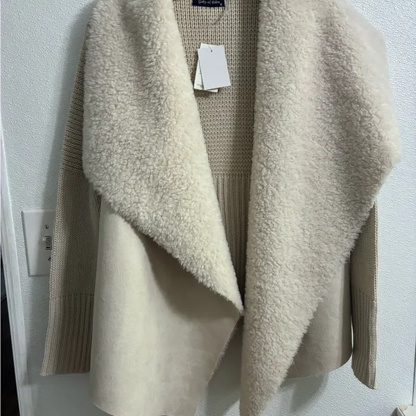 Gaby & Eden Cream Knit Sweater/jacket NWT size S - Image 2
