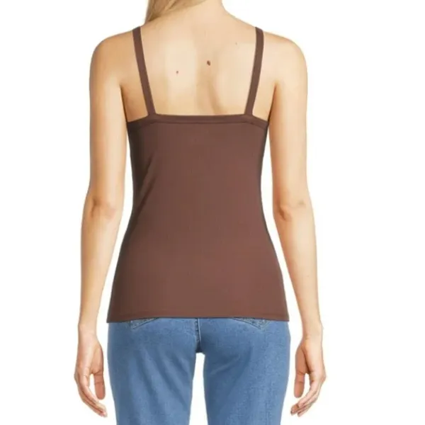 No Boundaries Women's Juniors Size Medium 7-9 Rib‎ Cami Top Hot Chocolate Brown - Image 2