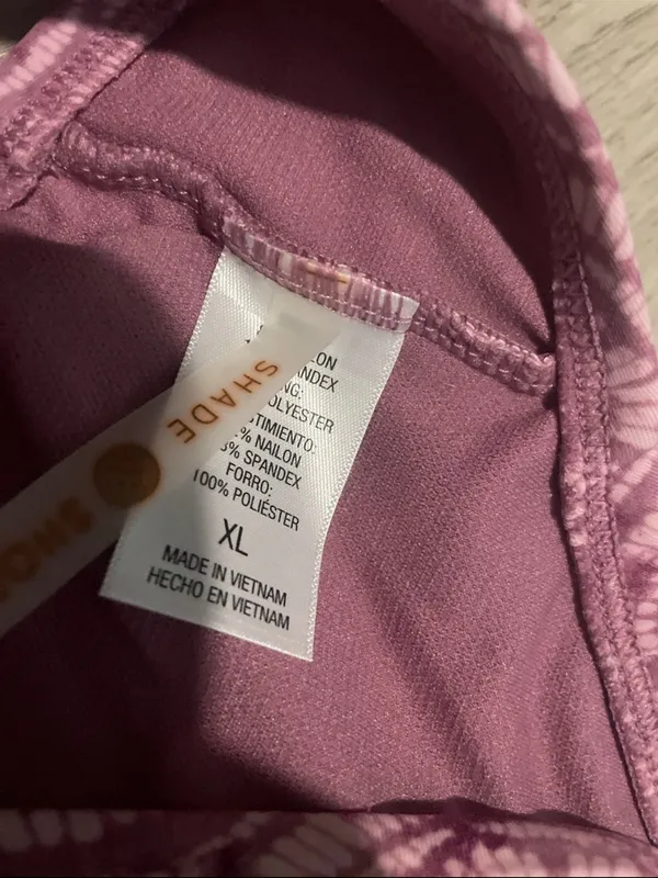 Pink Patterned Ruffle Bikini Top Size XL - Image 3