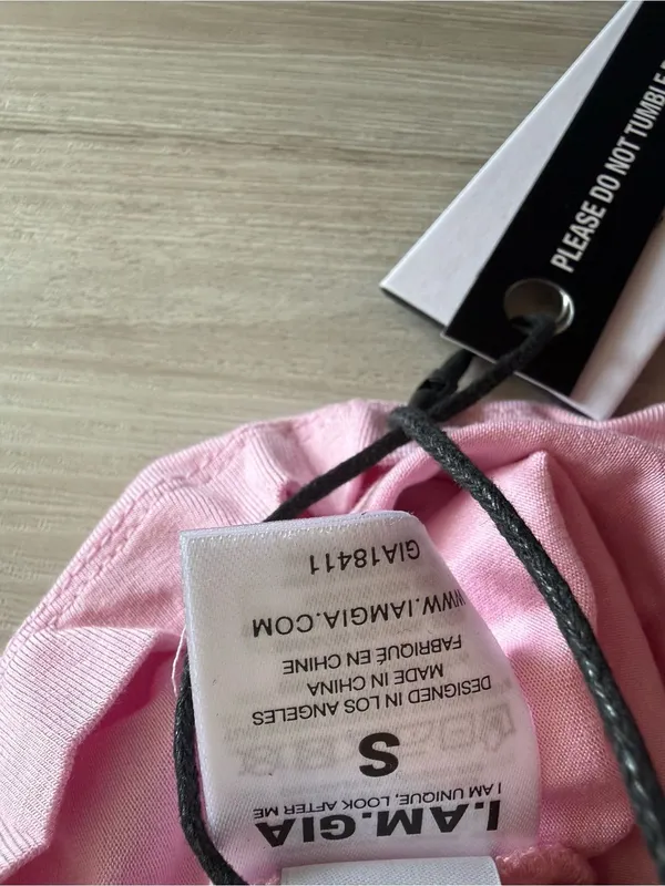 I AM GIA Blare Varsity Cami Top Pink Small NWT IN PACKAGE - Image 11