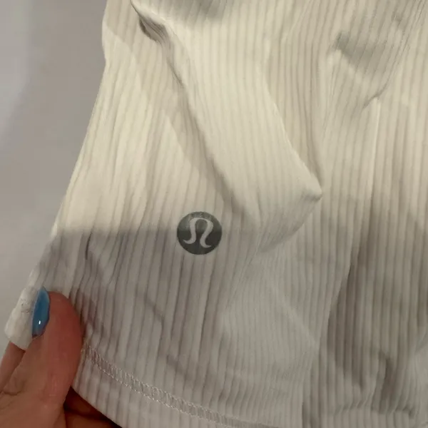 Lululemon White Ribbed Racerback Tank Top‎ - Image 3