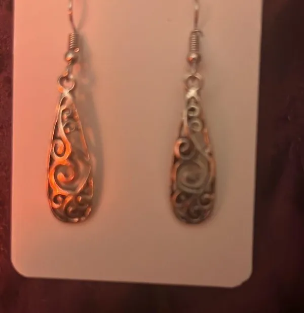 Sterling Silver Handmade Dangle Earrings - Image 2