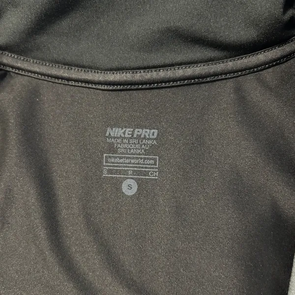 Nike Pro‎ Hyperwarm Womens Small Black Volt Yellow Half Zip Training To - Image 7