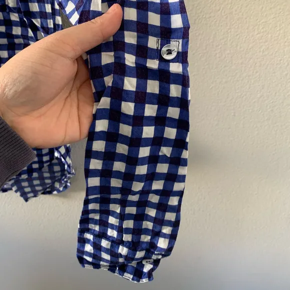 Splendid Gingham Button‎ Down Navy - Image 8