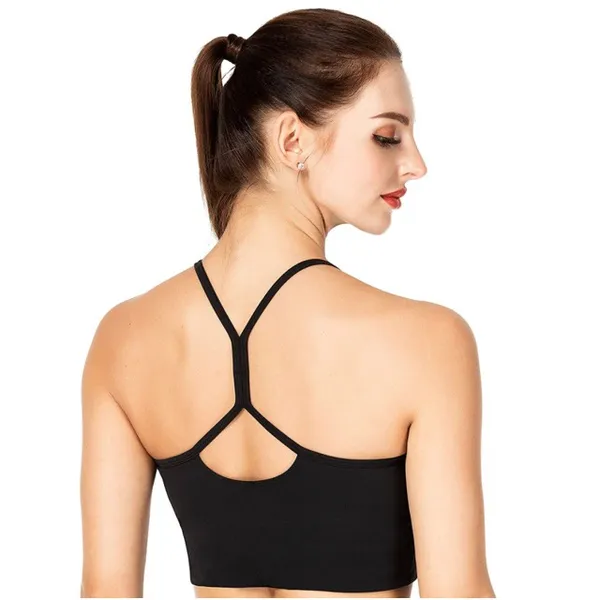 Camisole Yoga Workout Sports Bra Black S - Image 2