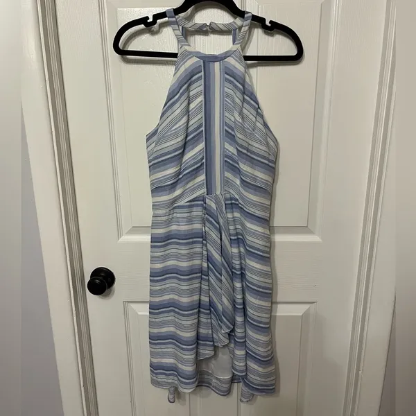 Amanda Uprichard Vineyard Striped Cotton Mini open back size large black white‎ - Image 4