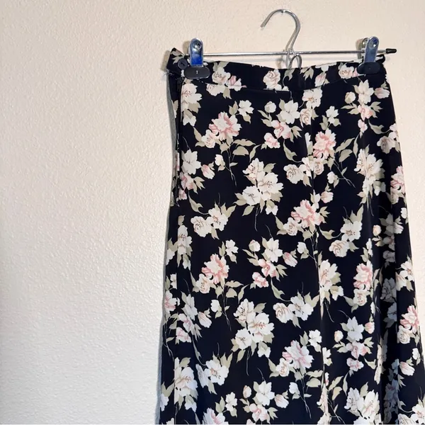 Vintage Maurice’s Black Yellow Floral Maxi Skirt Womens 4 Casual Fall Peasant - Image 6