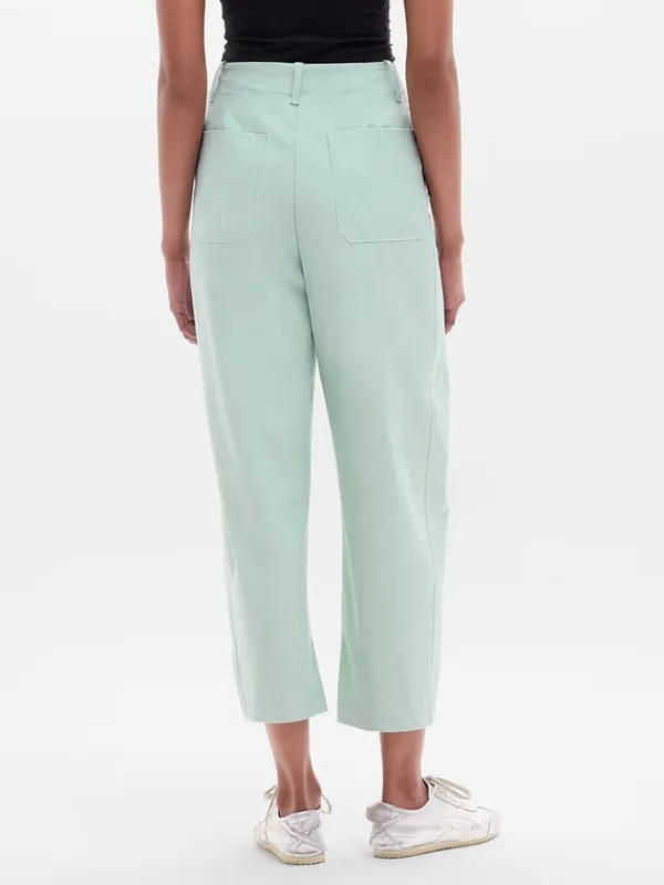 New Athleta 8 Skyline High Rise Barrel Leg Pant Current Blue Size 8 Regular - Image 4