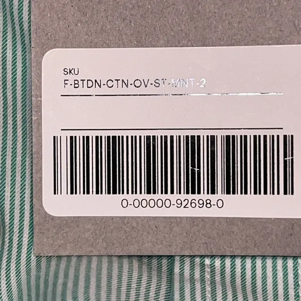 Everlane Womens Cotton Oversized Shirt 2‎ Mint Green White Pinstripe Button Down - Image 6