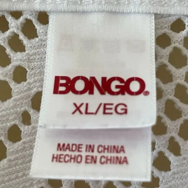 Bongo White Summer Overlay Beach V-neck Elastic Waist Kaftan Cover Up SZ XL - Image 10