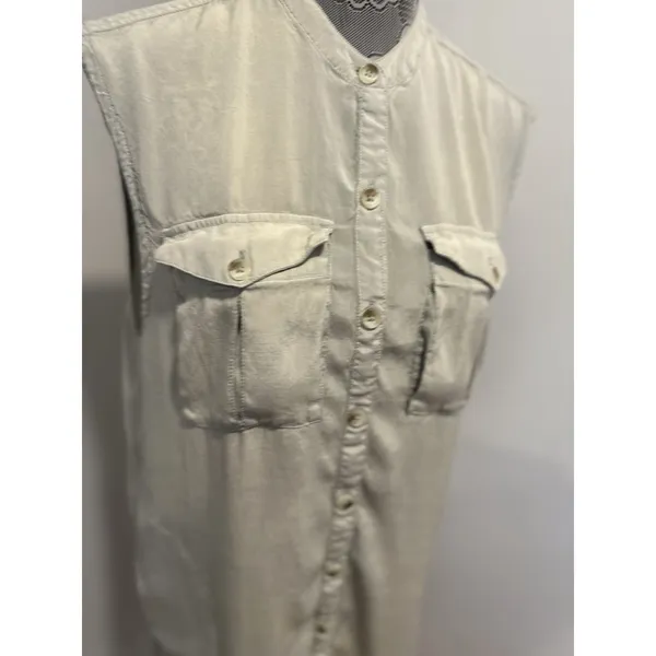 Free People Sz: S We The Free Lightweight Sleeveless Button Front Dress Pockets - Image 10