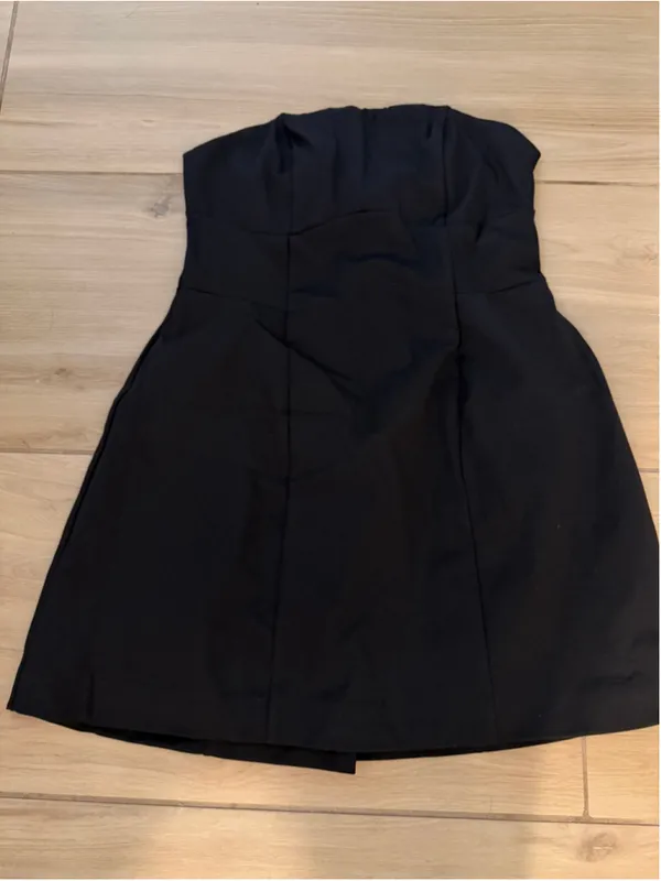 NEW Black Classic Strapless A-line Mini Lined Cocktail Dress S - Image 6