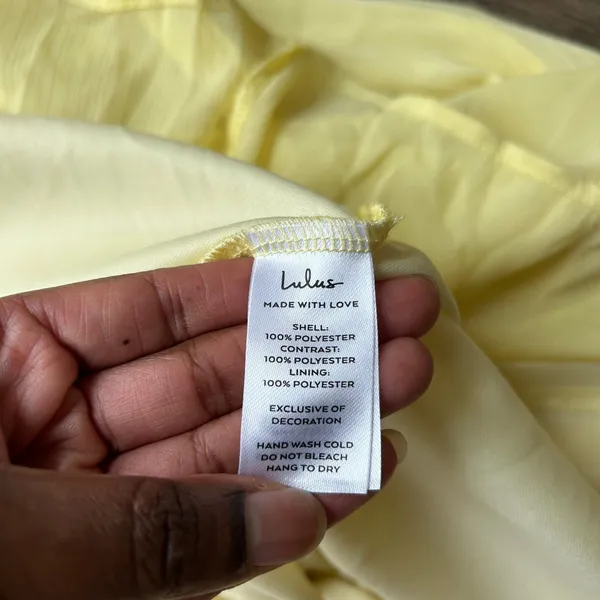 Lulu's Butter Yellow Flutter Sleeve Midi Dress Size Small - Image 11