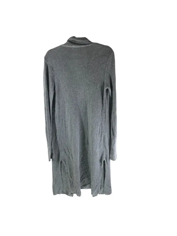Leith Long Open-Front Gray Longline Cardigan Sweater Size Small Rayon Blend - Image 2