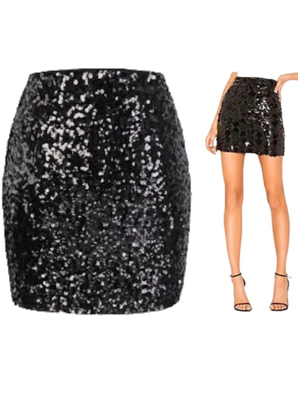 Kenar black sequin skirt 6 - Image 2