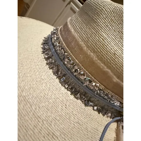 Guera Custom Straw Fedora Hat – Handmade Straw Fedora, Size XL - Image 4