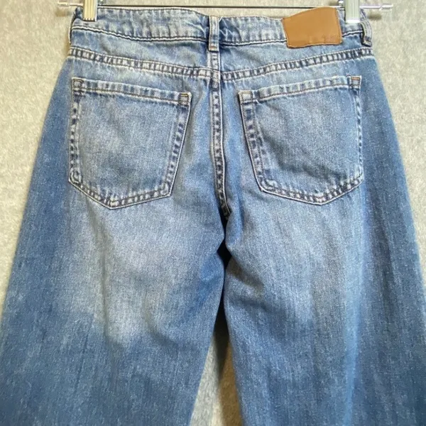 Aeropostale Baggy Wide Leg Jeans Women's 00 Blue High Rise Denim Y2K 90s EUC - Image 8