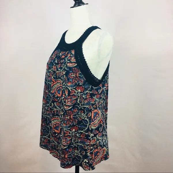 Lucky Brand Sleeveless Floral print Tank Size L - Image 5