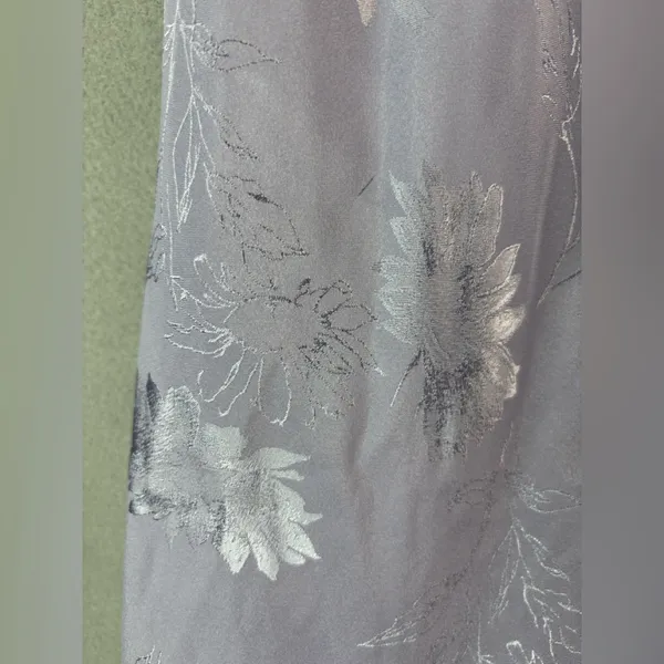 Sensors M Maxi Lace Trim Slip Gown Lavender Floral Chemise - Image 7