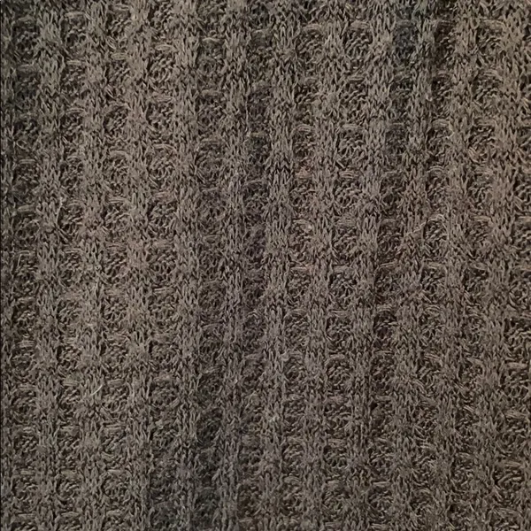 Waffle Knit V Neck Off Shoulder Black Shirt size XL - Image 2