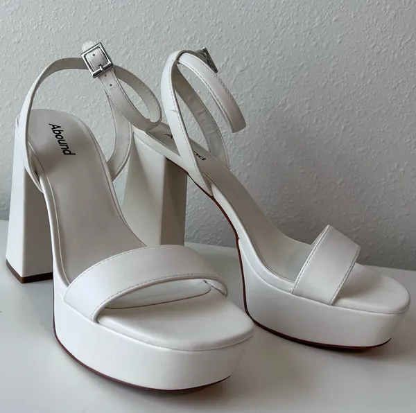 Abound White Chunky Heels - Image 5