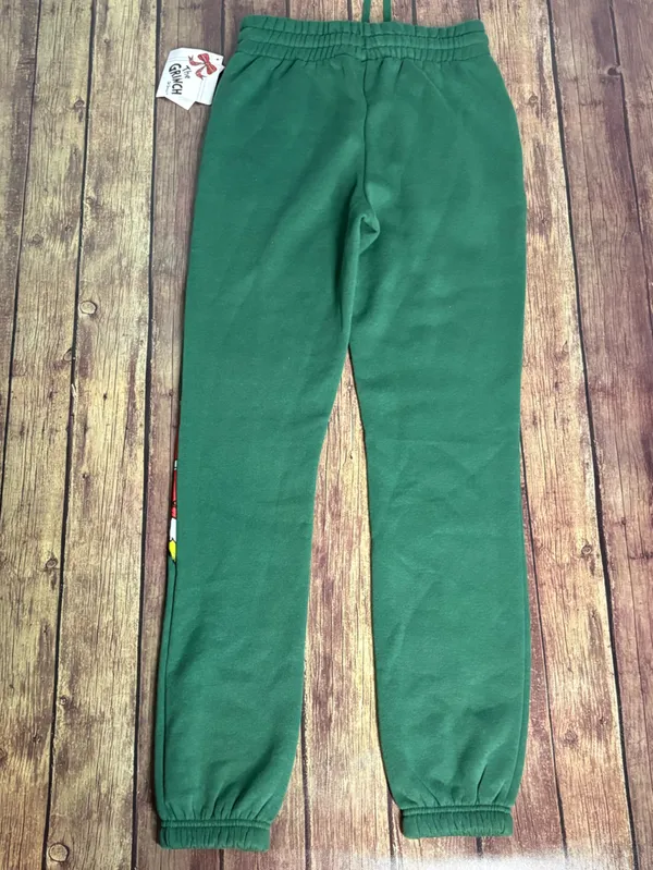 🆕 Dr. Seuss The Grinch Evergreen Fleece Sweatpants Size XS Dark Green NWT - Image 2