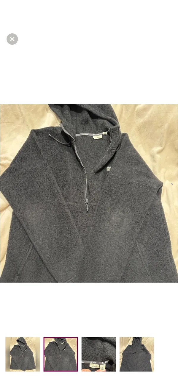 L.L. Bean Sherpa fleece hooded sweatshirt - Image 2