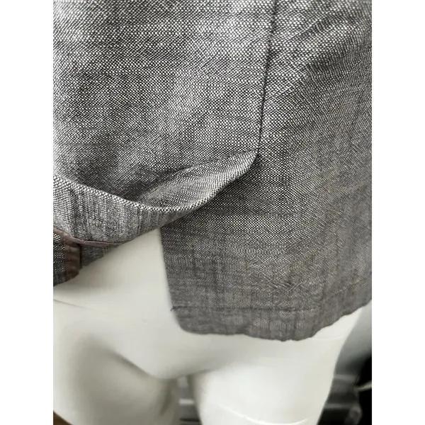 Eddie Bauer Womens Blazer 4 Light Gray Cotton Career Preppy Academic Earthy - Image 4