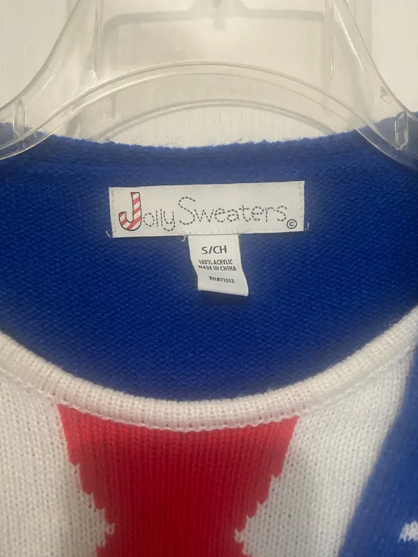 Men’s Christmas Sweater Blue - Image 3