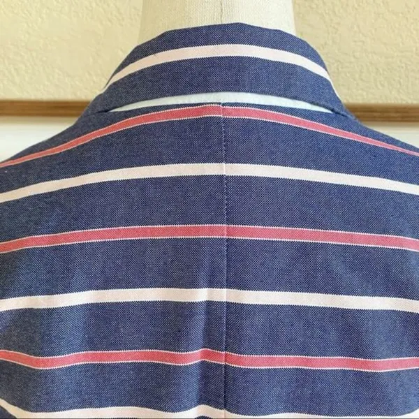 Gap The Academy Blazer Navy Blue Pink Striped Cotton Jacket Womens Size 4‎ - Image 11