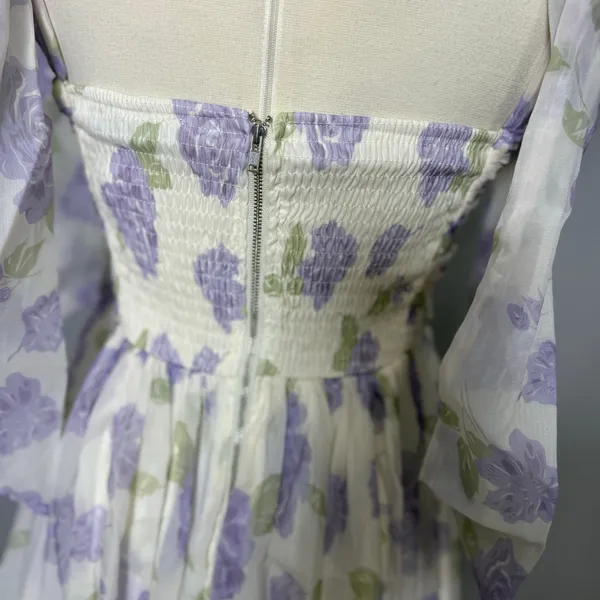 Petal And Pup Floret Midi Dress, Lavender, M - Image 4