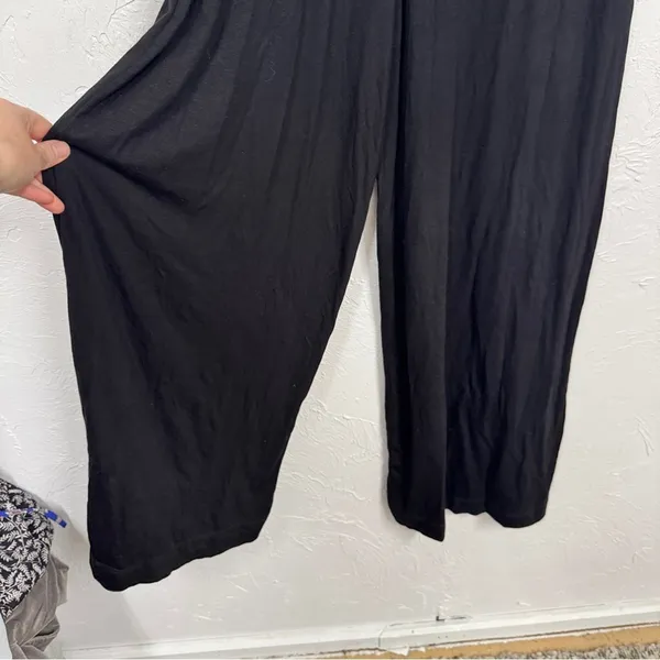 Free People Beach Black Wide Leg Jumpsuit Womens XS Casual Summer Lagenlook - Image 8