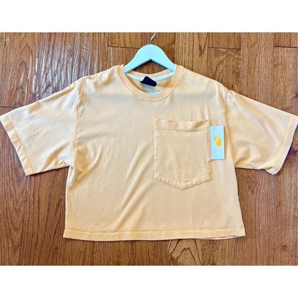 Nike orange cropped pocket front t shirt size M - Image 11