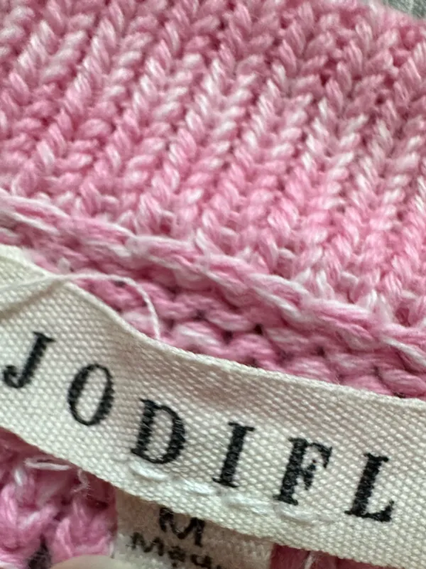 JODIFL Pink Ribbed Knit Button-Front Cardigan - Image 5