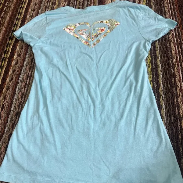 Roxy Blue Short Sleeve Relaxed T-Shirt - Image 4