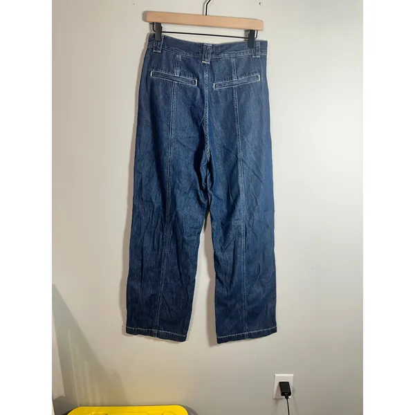 Madewell Perfect Vintage Wide Leg‎ Jean Seam Edition Blue Trouser 27 High Rise - Image 9