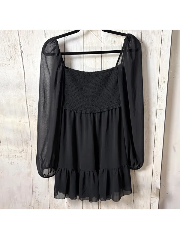 Wilfred Black Smocked Long Sleeve Dress - Image 2