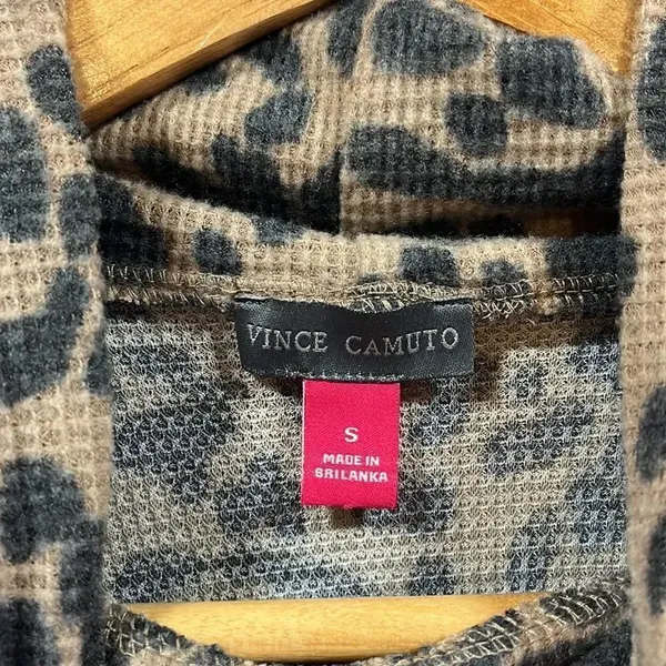 Vince Camuto leopard print cowl neck long sleeve top - Image 2