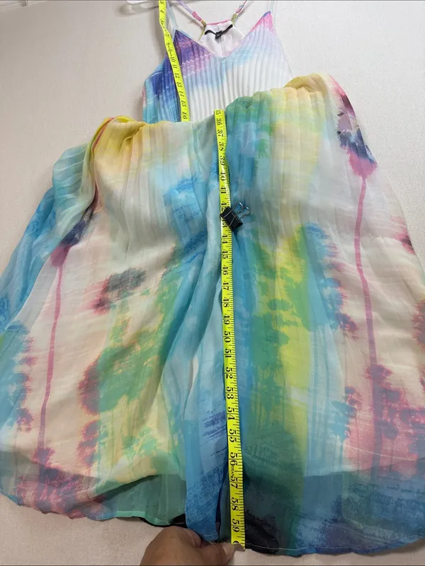 Victoria's Secret Pastel Rainbow Pleated Maxi Dress - Image 4