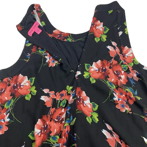 Betsey Johnson Halter Dress Floral Size 8 Flowers Flowy Lined Y2K‎ Romantic - Image 5
